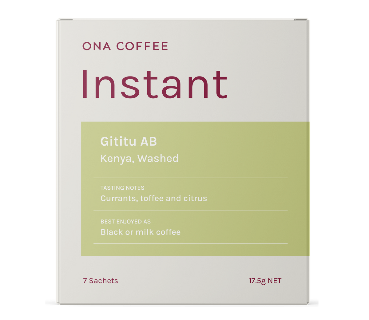 Instant Coffee - Gititu AB, Kenya, Washed