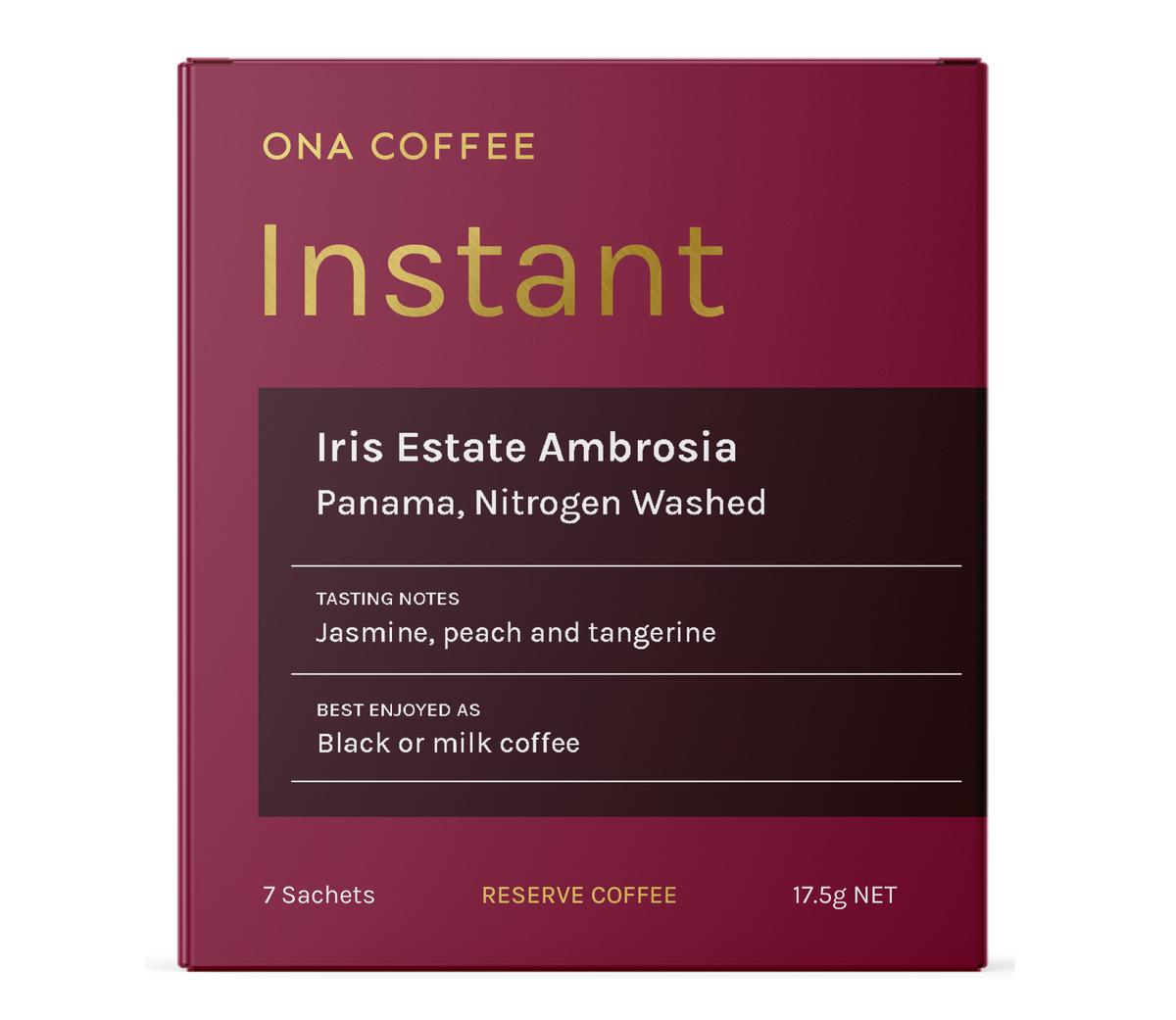 Reserve Instant Coffee - Iris Estate Ambrosia, Panama, Nitrogen Washed