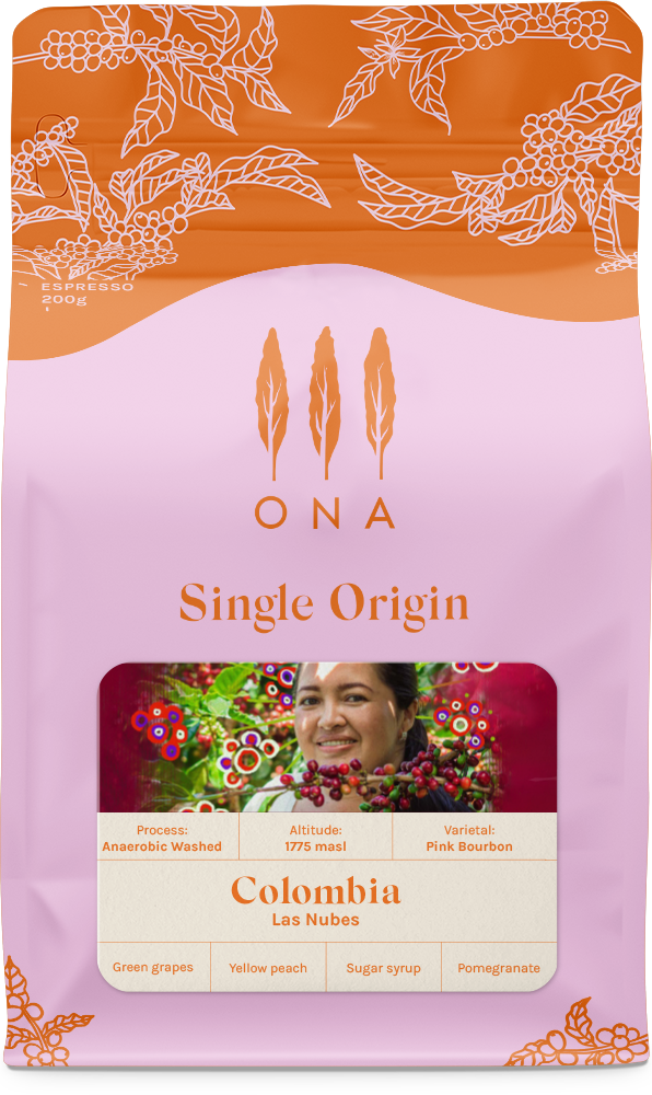 Colombia Las Nubes, Anaerobic Washed, Pink Bourbon