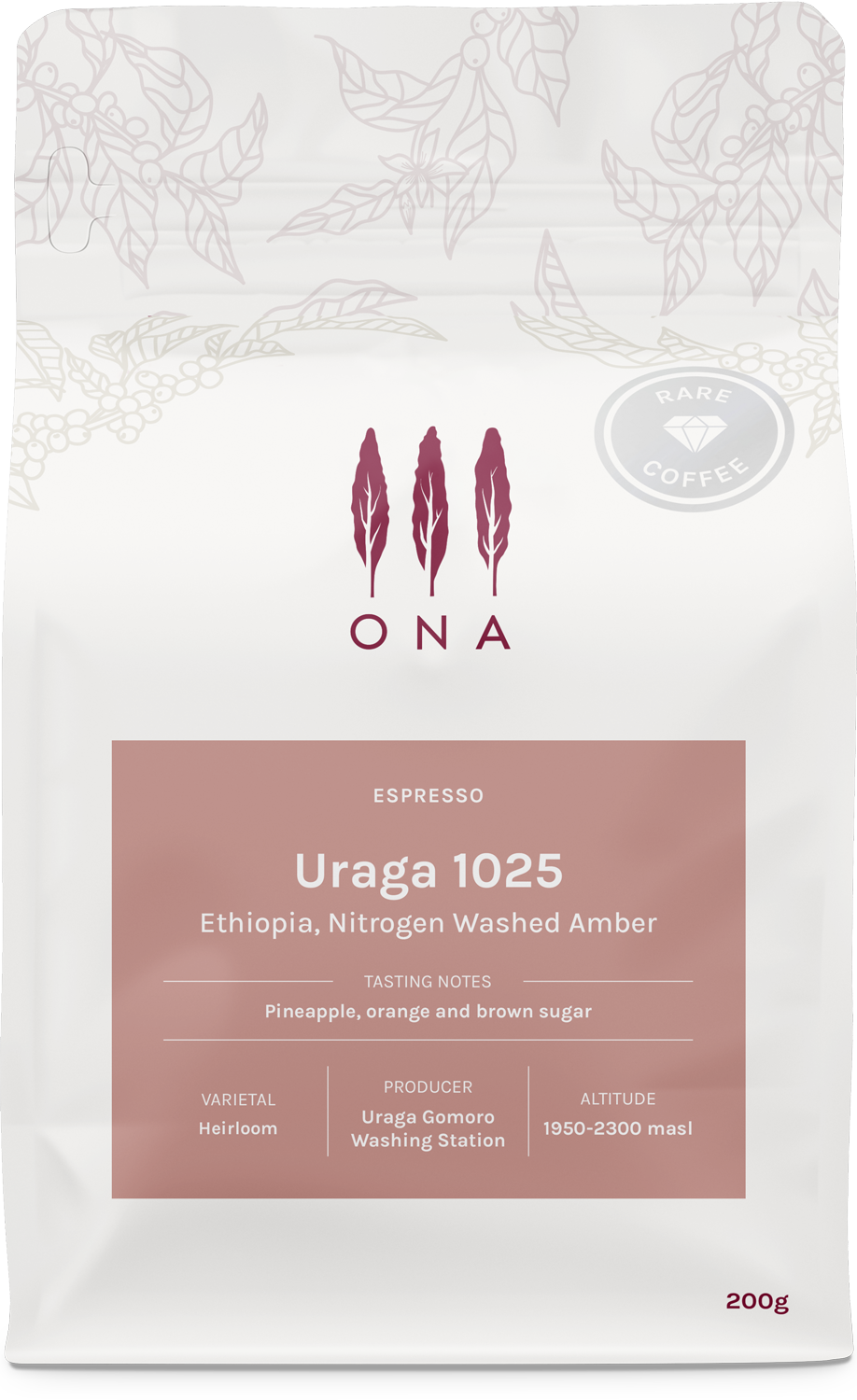 Uraga 1025, Ethiopia, Nitrogen Washed Amber