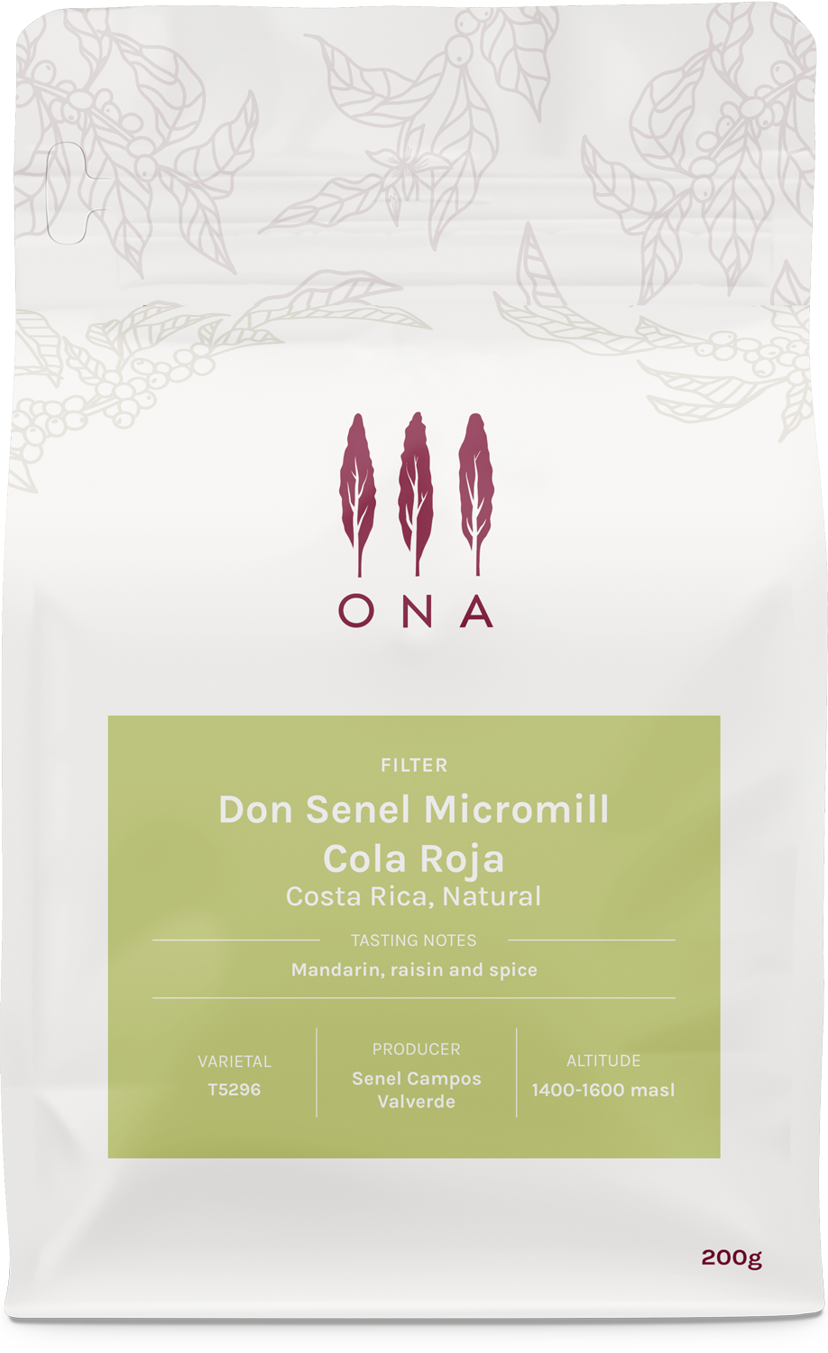 Don Senel Micromill Cola Roja, Costa Rica, Natural