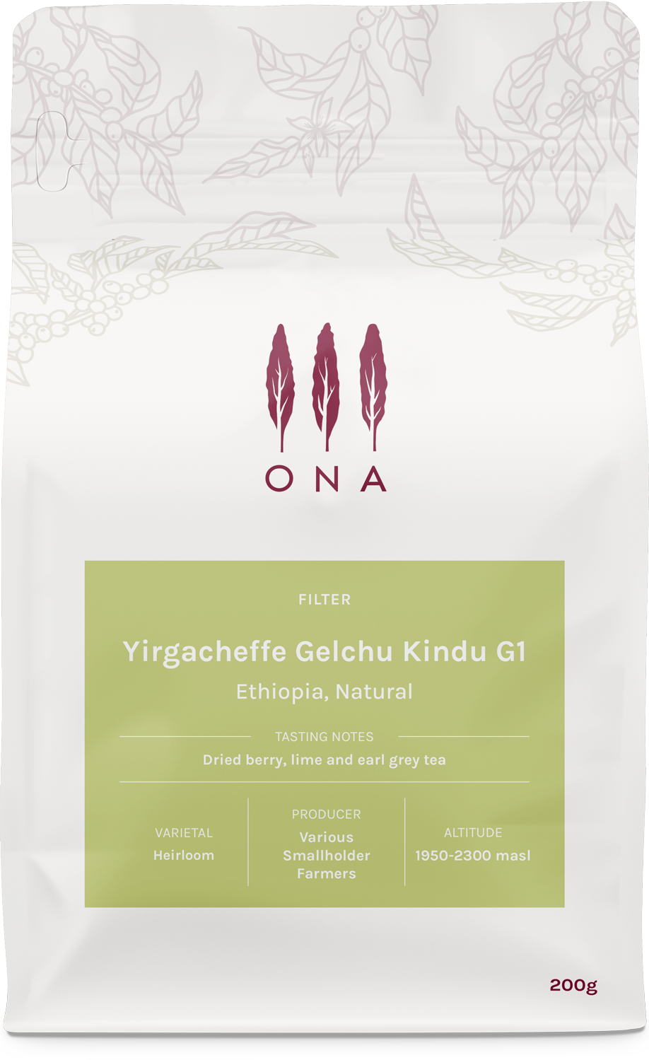 Yirgacheffe Gelchu Kindu G1, Ethiopia Natural