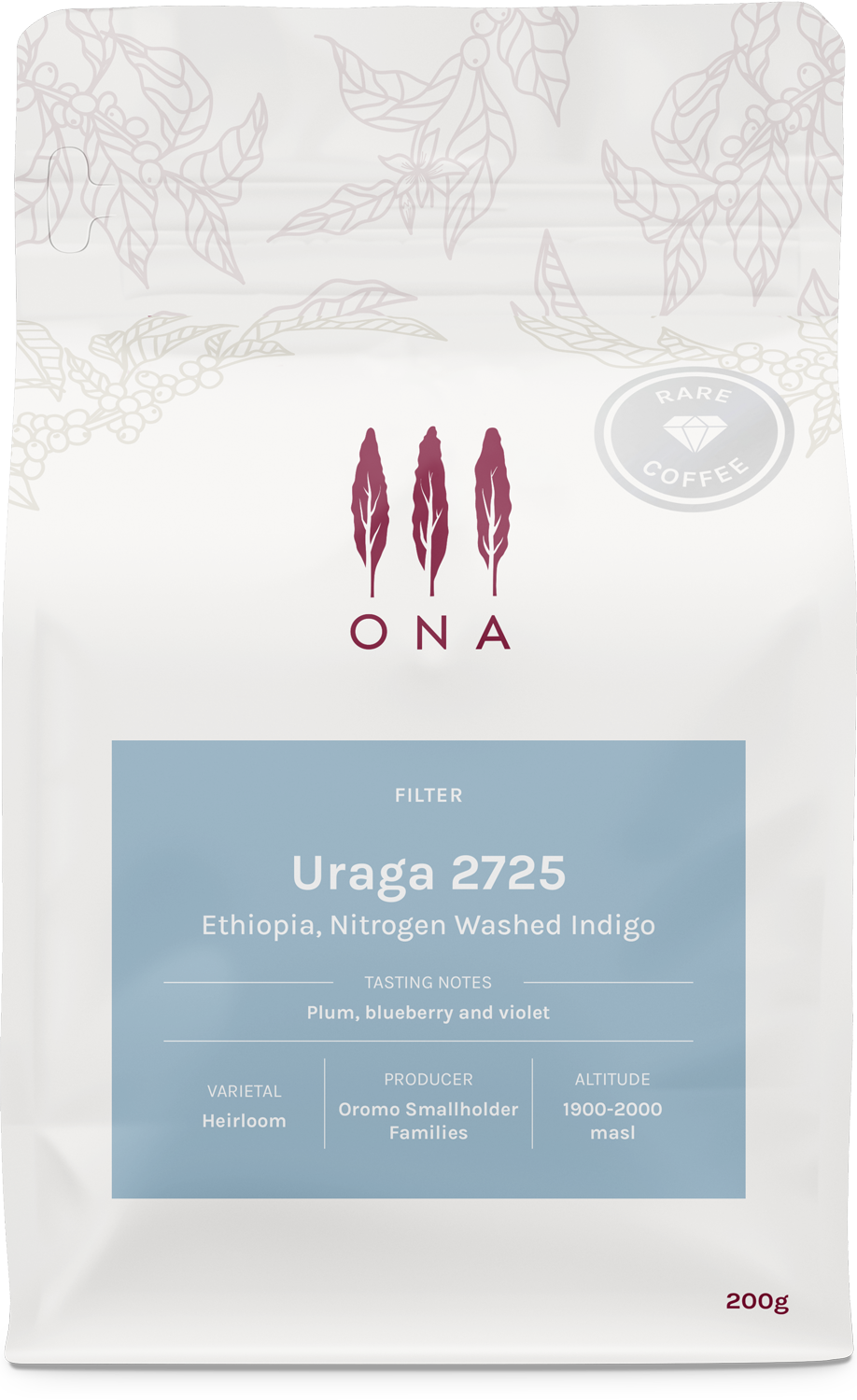 Uraga 2725, Ethiopia, Nitrogen Washed Indigo