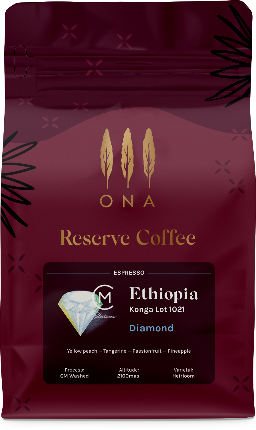 Ethiopia, Konga, CM Washed, Diamond Lot 1021