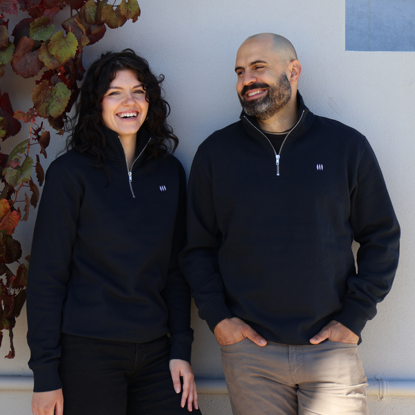 ONA Navy Half Zip Crew