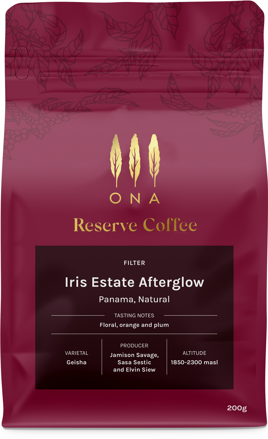 Iris Estate Afterglow, Panama, Natural