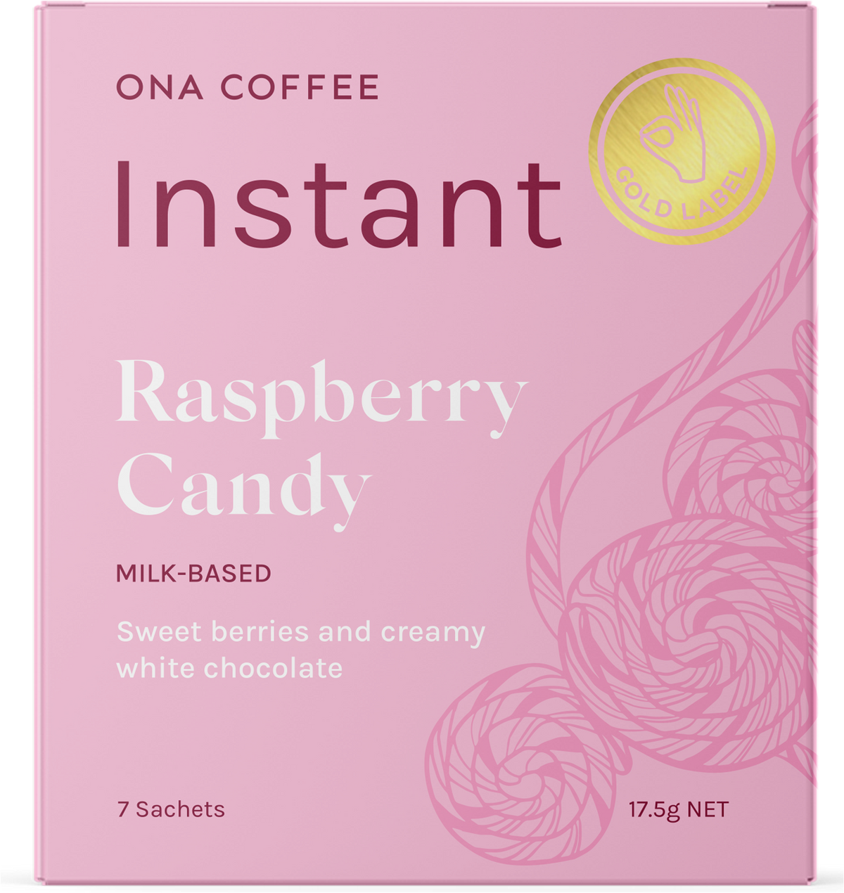 Instant Coffee - Raspberry Candy - box of 7 sachets