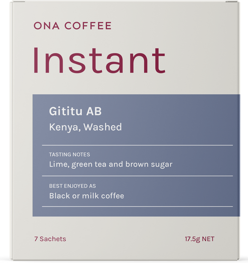 Instant Coffee - Gititu AB, Kenya, Washed - box of 7 sachets