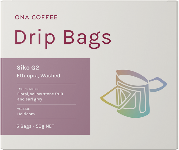 Drip Bags - Siko G2, Ethiopia, Washed - retail box of 5 drip bags